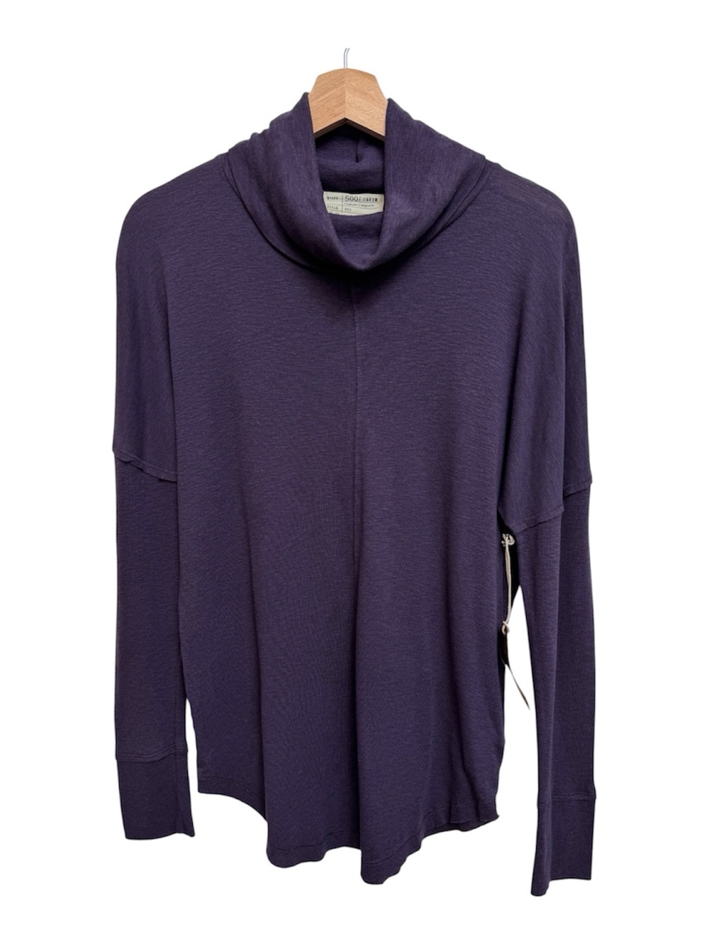 500 Denim Maison Cinqcent Cowl Neck Blouse Top Women M Boho NWT Purple Modal